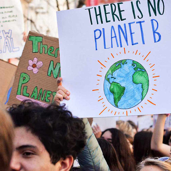 Cartelloni per manifestazione sul clima